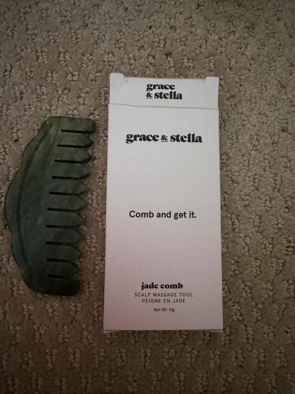 grace & stella Jade Scalp Comb - Dark Green